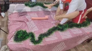 ख्रिसमसला मोठ्या गांड वाली बाईची योनी व गांड चोखाडली