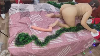 Сосу киску и жопу жопастой бабы на Рождество