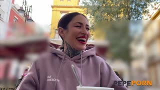 Lara Croft, 41 year old Spanish cougar, unleashes epic blowjob and fuck in her porn debut!