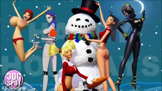 3dgspot showcases xxxmas bimbo dancers with huge tits in wild 3d animation