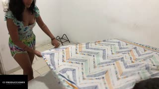 skinny latina gamer slides huge hard cock deep into shaved juicy vagina