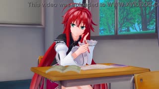 رياس وأكينو يتمون الجماع الشديد في المكتبة! جنون HSDXD NTR الجزء 2 الفيلم الكامل