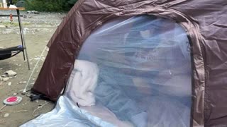 Camping Surprise: Amateur Babe's Outdoor Tent Blowjob and Action