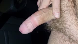 Amateur Unleashes Massive Public Cumshot in Parking Lot with Huge Cock