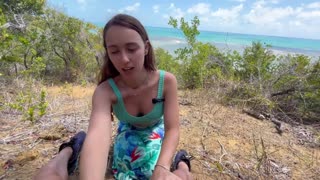 ¡Esta puta anal se traga las bolas en follada al aire libre en la playa con charla sucia!