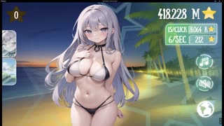 Studsande bröst i het anime hentai-spelaction