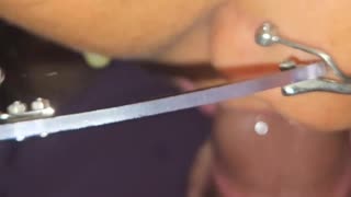 bbw with big tits gulps down every drop of that cum milk