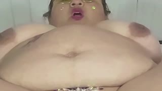 bbw with big tits gulps down every drop of that cum milk