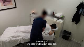 Oh man, this gorgeous Japanese waitress said no no no boyfriend but smiled big after pussy fuck massage