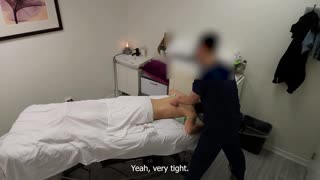 Oh man, this gorgeous Japanese waitress said no no no boyfriend but smiled big after pussy fuck massage