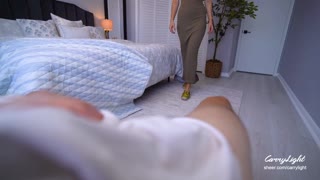 Oh wow, can you believe this Milf caught him jerking off? She helps him finish fast with a wild squirt before anyone notices!