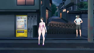 shameless milf flaunts big tits outdoors