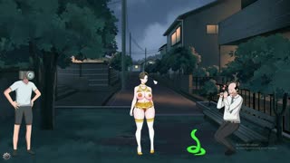 shameless milf flaunts big tits outdoors