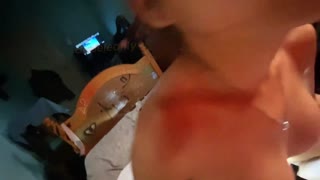 teasing anal entry with big booty redhead