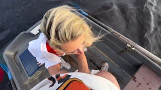 amateur couple's hilarious boat sex on the lake turns wild with tight pussy riding big cock! 😂🚤💦