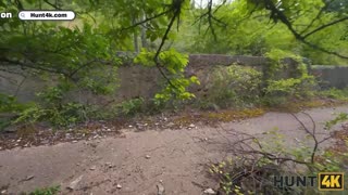 HUNT4K. Russian Brunette Cheats with Stranger for Public Anal Thrill