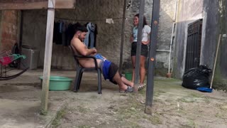 Brunette With Huge Ass Catches Me Jerking And Swallows Massive Cumload After Deepthroat!