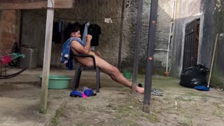 Brunette With Huge Ass Catches Me Jerking And Swallows Massive Cumload After Deepthroat!