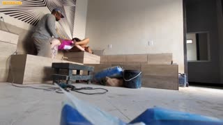 Construction Mason Pounds Bosses Hard Without Removing His Uniform