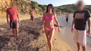 Spontaneous beach orgy with anal creampie and facial cumshots