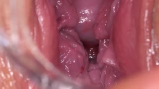 she teases with her wet big tits shaved pussy asking if you'd dive in for a taste