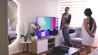 technician SLAMS his cock into HORNY big-ass latina's wet pussy