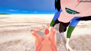 Гей, подивіться, як Гвен дає дикий мінет на пляжі... повний POV з Sheer & PTRN з Fantasyking3