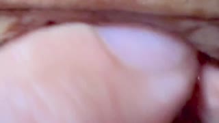 amateur shaved pussy closeup after 106 days of fucking