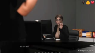 Bold Big Boob Secretary Kimmytoons Fingers For Old Man Boss