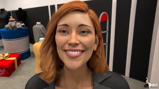 kurvig fru tar ett massivt skaft från Santa i vild action