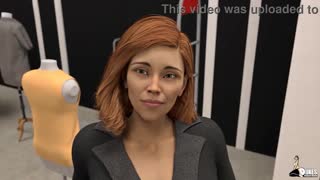 Mke mnene anachukua fimbo kubwa kutoka Santa katika tendo la mwitu