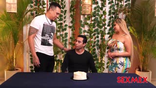 Haide Unique celebrates her birthday with a steamy Latina threesome. Her big booty shines in every hard thrust!