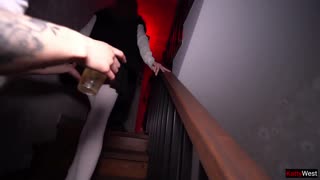 college sex party rocks with three busty babes fucking hard and gulping cum loads 💦🍆🔥