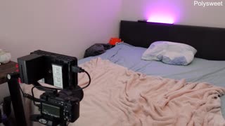 backstage glimpse of curvy milf's solo pussy play