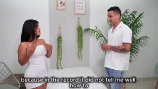 this new client got me hot, so i gave his massage a wild happy ending - camila henao