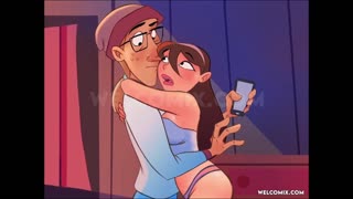 Suggestiv animation af anal leg på en stormfuld nat