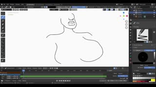 精细Blender渲染巨乳黑肤动漫角色3D建模视频