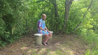 Pervy Nerd Caught by Jogger - She Makes Him Join Her Outdoors