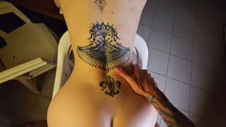 keilabassi77 takes homemade anal deep with creampie finish