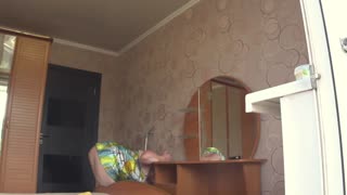 Neighbor Peeks at Chubby Milf's Curvy Body Display