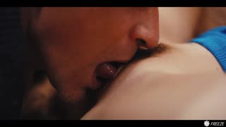 Submissive French Brunette With Fake Huge Boobs Gets Nipples Sucked And Pussy Eaten In Frozen Bdsm Scene