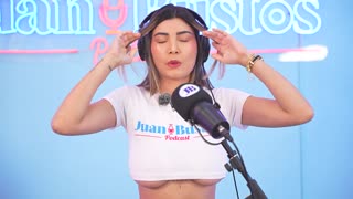 Letizia Fulkers' huge oiled tits bounce while cumming on sybian machine