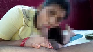 Overwhelming Bliss in Cute Schoolgirl's Blowjob Orgasm Fuck with Boyfriend Cumshot on Pussy Hindi Audio