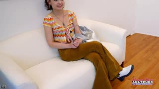 Petite brunette Wendy delivers blowjob and rimjob to juicy hard cock