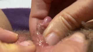 Can you handle this big clit throbbing to orgasm up close?