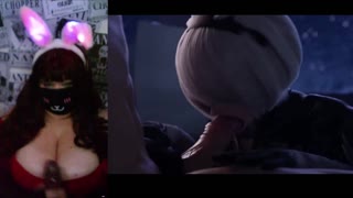 Busty MILF webcam streams big natural tits during hentai session