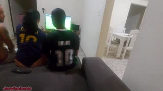 I had to have sex with my husband's friend because of a bet but i got horny and ended up doing dp with both of them