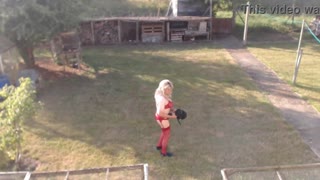 Outdoors naked/outdoors in lingerie with female silicone skin