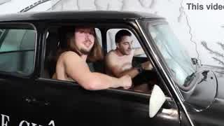 six of us fit into a mini for a completely crazy orgy with joss