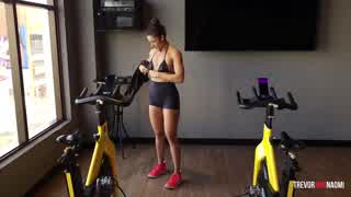 after that sweaty workout she whispers gimme your cock and cum now!